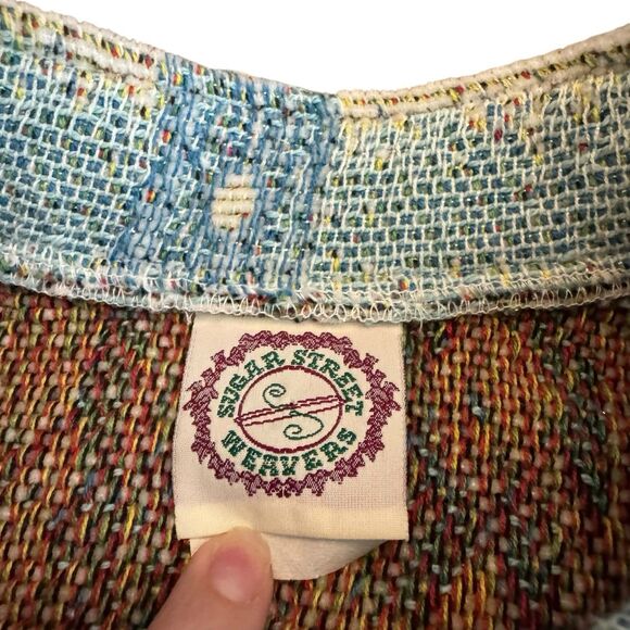 VINTAGE Unique‎ Sugar Street Weavers Snowman Sweater Winter Wonder Land S Rare - Picture 4 of 13